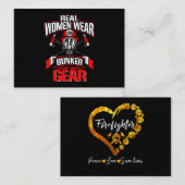 Firefighter Gift | Echte vrouwen Draag brandweerma Visitekaartje (Voorkant / Achterkant)