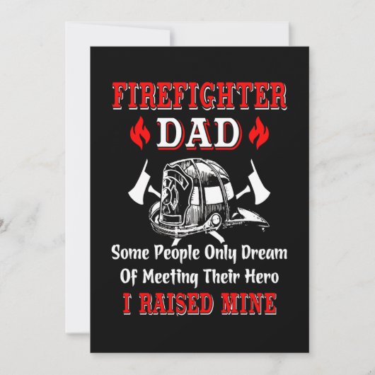 Firefighter Gift | Firefighter Dad Gifts Feestdagenkaart (Voorkant)