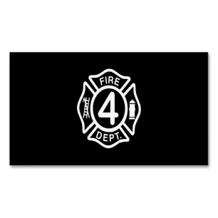 Firefighter Gift Firefighter Dept Gifts Magnetisch Visitekaartje