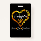 Firefighter Gift | Firefighter Facts Gifts Badge (Achterkant)