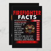 Firefighter Gift | Firefighter Facts Gifts Feestdagenkaart (Voorkant / Achterkant)