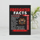 Firefighter Gift | Firefighter Facts Gifts Feestdagenkaart (Staand voorkant)