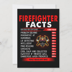 Firefighter Gift Firefighter Facts Gifts Feestdagenkaart