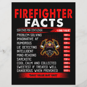 Firefighter Gift Firefighter Facts Gifts Flyer