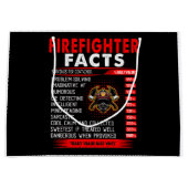 Firefighter Gift | Firefighter Facts Gifts Groot Cadeauzakje (Voorkant)