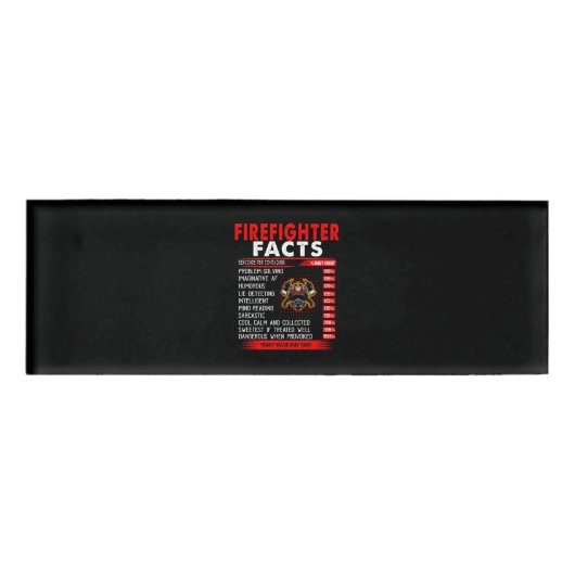 Firefighter Gift | Firefighter Facts Gifts Naambadge (Voorkant)