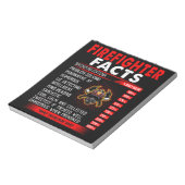 Firefighter Gift | Firefighter Facts Gifts Notitieblok (Linkerzijde)