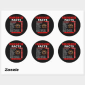 Firefighter Gift | Firefighter Facts Gifts Ronde Sticker (Vel)