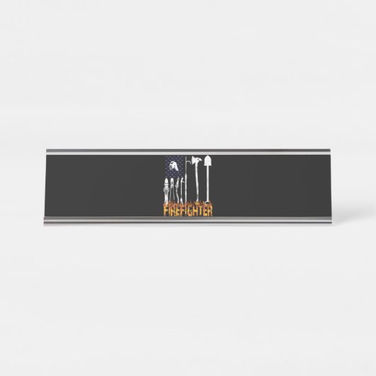 Firefighter Gift | Firefighter Lovers Gift Bureau Naambordje (Voorkant)
