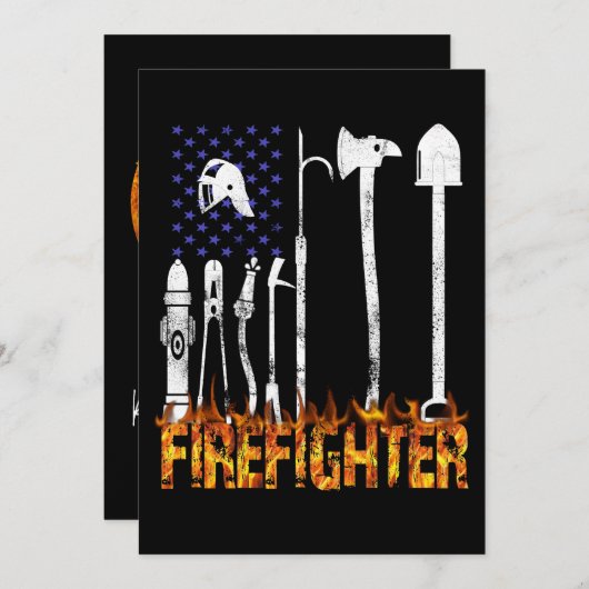 Firefighter Gift | Firefighter Lovers Gift Feestdagenkaart (Voorkant / Achterkant)