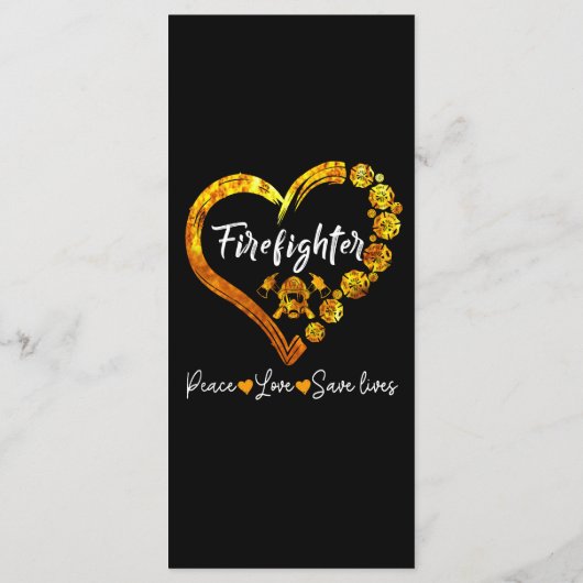 Firefighter Gift | Firefighter Lovers Gift Menu (Achterkant)