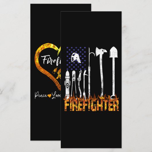 Firefighter Gift | Firefighter Lovers Gift Menu (Voorkant / Achterkant)