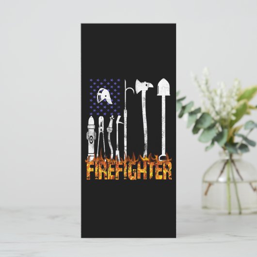 Firefighter Gift | Firefighter Lovers Gift Menu (Staand voorkant)