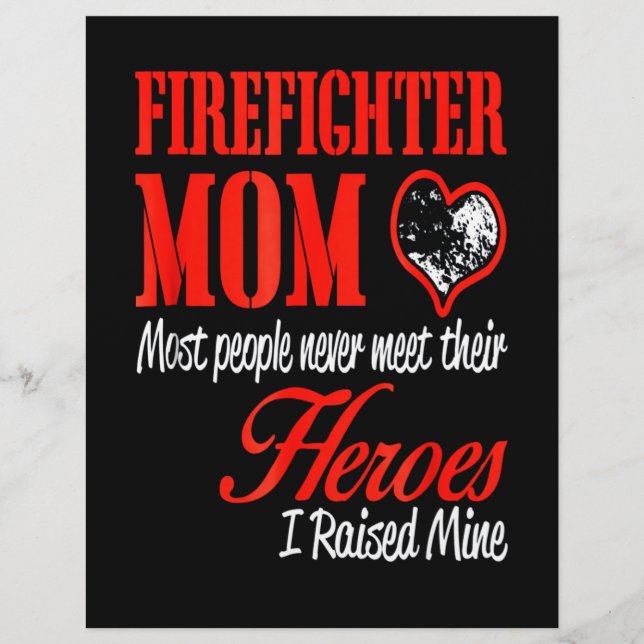Firefighter Gift | Firefighter Mam Gifts Briefhoofd (Voorkant)