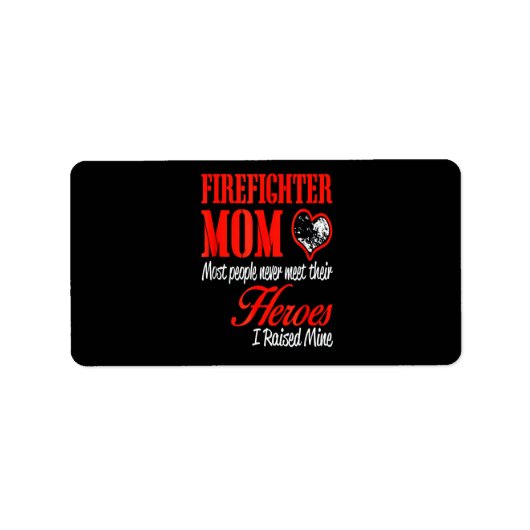 Firefighter Gift | Firefighter Mam Gifts Etiket (Voorkant)
