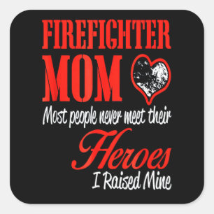 Firefighter Gift Firefighter Mam Gifts Vierkante Sticker