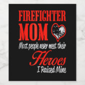 Firefighter Gift | Firefighter Mam Gifts Wijn Etiket (Enkel label)