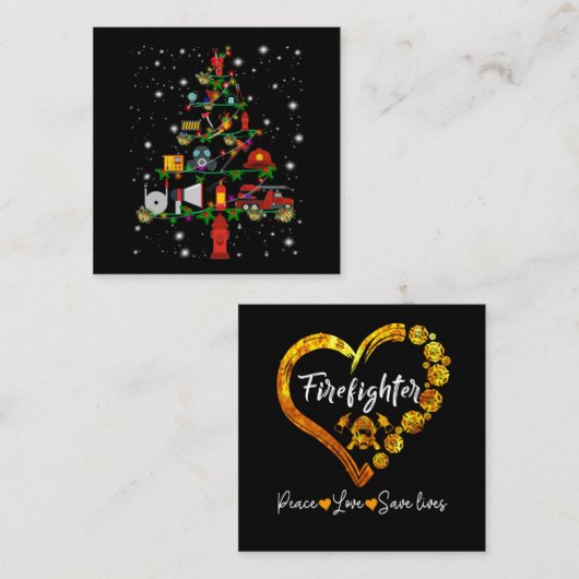 Firefighter Gift | Fun voor pretvuurgevechten voor Vierkante Visitekaartje (Voorkant / Achterkant)