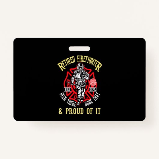 Firefighter Gift | Gepruiteerde brandweerman en gr Badge (Voorkant)