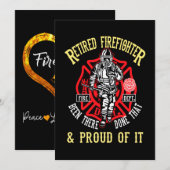 Firefighter Gift | Gepruiteerde brandweerman en gr Feestdagenkaart (Voorkant / Achterkant)