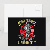 Firefighter Gift | Gepruiteerde brandweerman en gr Feestdagenkaart (Voorkant / Achterkant)