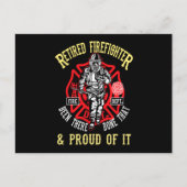 Firefighter Gift | Gepruiteerde brandweerman en gr Feestdagenkaart (Voorkant)