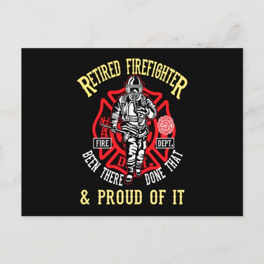 Firefighter Gift | Gepruiteerde brandweerman en gr Feestdagenkaart (Voorkant)
