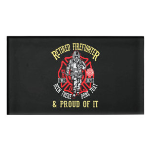 Firefighter Gift Gepruiteerde brandweerman en gr Naambadge