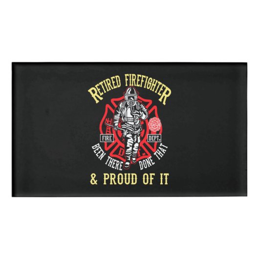 Firefighter Gift | Gepruiteerde brandweerman en gr Naambadge (Voorkant)
