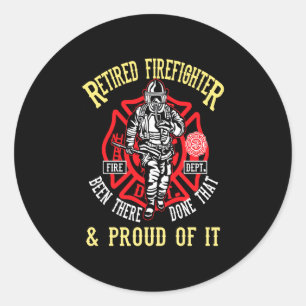 Firefighter Gift Gepruiteerde brandweerman en gr Ronde Sticker