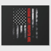 Firefighter Gift | Husband Dad Firefighter Hero Cadeaupapier (Vlak)