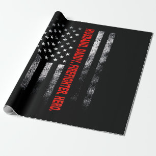 Firefighter Gift Husband Dad Firefighter Hero Cadeaupapier