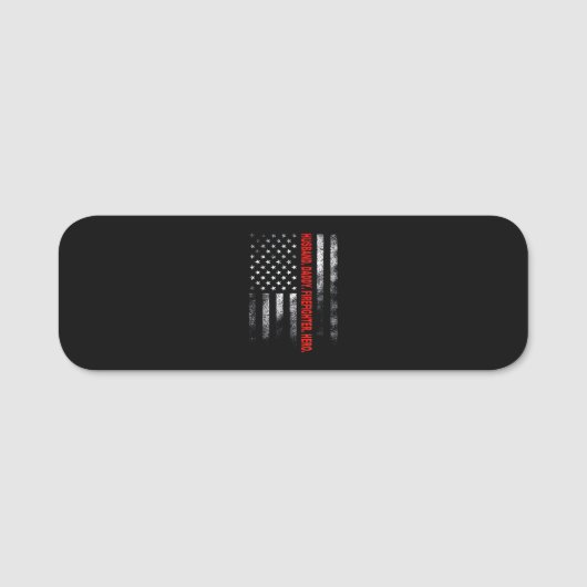 Firefighter Gift | Husband Dad Firefighter Hero Naamplaatje (Voorkant)