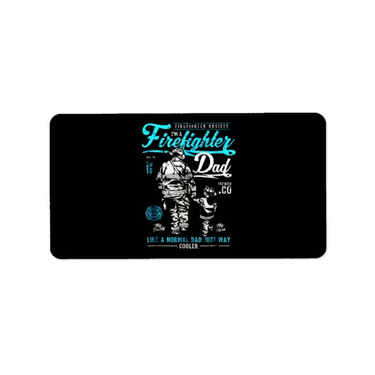 Firefighter Gift | Ik ben brandweervader Etiket (Voorkant)