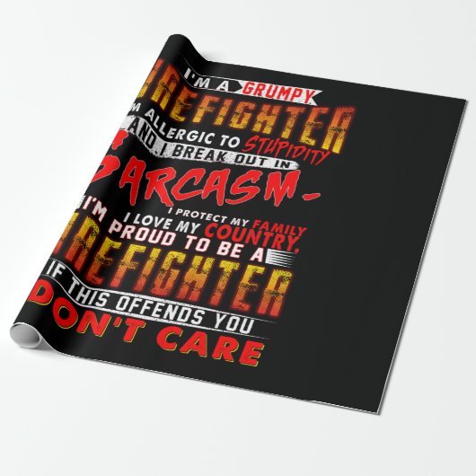 Firefighter Gift | Ik ben een bruine brandweerman Cadeaupapier (Uitgerold)