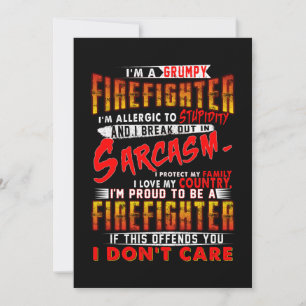 Firefighter Gift   Ik ben een bruine brandweerman Feestdagenkaart