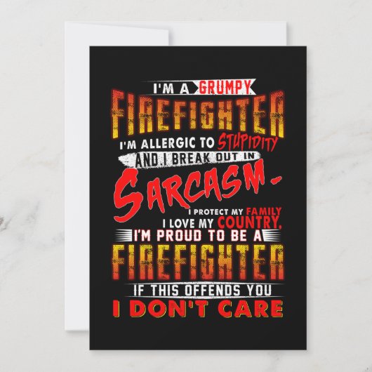 Firefighter Gift | Ik ben een bruine brandweerman Feestdagenkaart (Voorkant)
