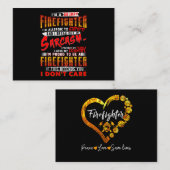 Firefighter Gift | Ik ben een bruine brandweerman Visitekaartje (Voorkant / Achterkant)