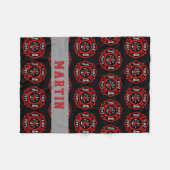 Firefighter Gift Maltese kruisnaam Fleece Deken (Voorkant (Horizontaal))