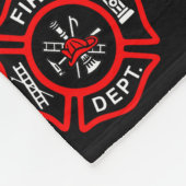 Firefighter Gift Maltese kruisnaam Fleece Deken (Hoek)