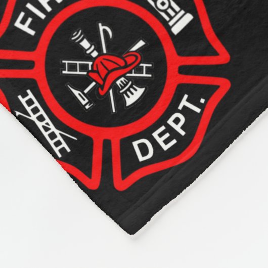 Firefighter Gift Maltese kruisnaam Fleece Deken (Hoek)