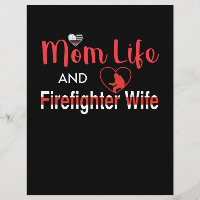 Firefighter Gift | Mam en brandweervrouw Briefhoofd (Voorkant)
