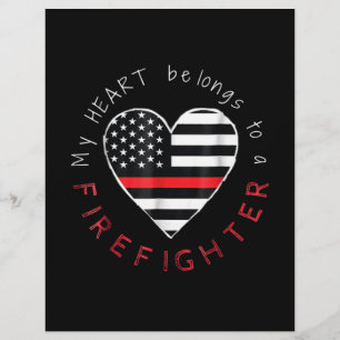 Firefighter Gift Mijn hart behoort tot de brandw Flyer