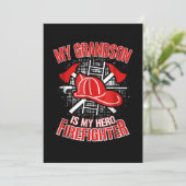 Firefighter Gift | Mijn kleinzoon is mijn brandwee Feestdagenkaart (Staand voorkant)