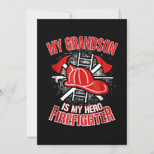 Firefighter Gift   Mijn kleinzoon is mijn brandwee Feestdagenkaart