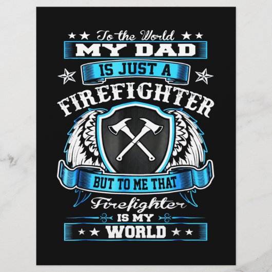 Firefighter Gift | Mijn vader is gewoon brandweerm Flyer (Voorkant)
