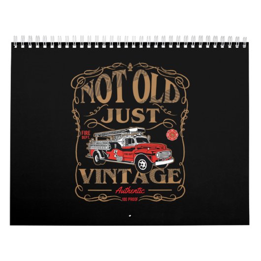 Firefighter Gift | Oude brandweerman Kalender (Hoes)