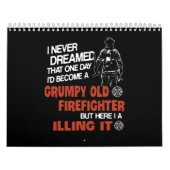Firefighter Gift | Oude bruine brandweerman Kalender (Hoes)
