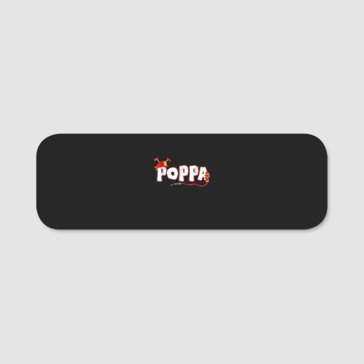 Firefighter Gift | Poppa Firefighter Gifts Naamplaatje (Voorkant)