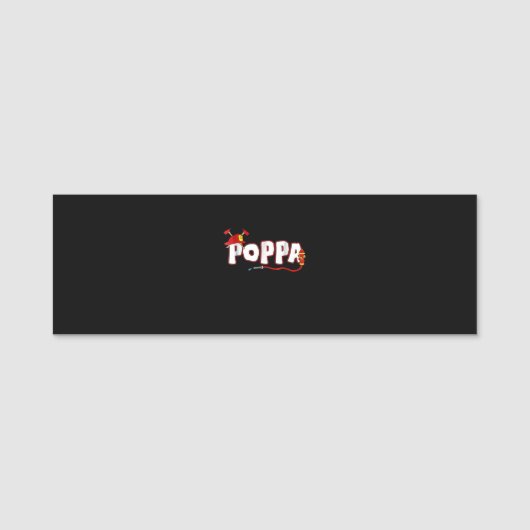Firefighter Gift | Poppa Firefighter Gifts Naamplaatje (Voorkant)